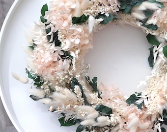 Handgemachter Trockenblumenkranz Hochzeit Deko Boho – Natürliche & elegante Dekoration | Türkranz Tischkranz | Geschenk Eucalyptus Pampas