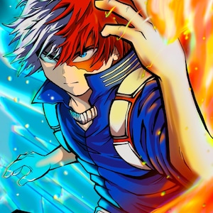 My Hero Academia - Shoto Todoroki Digital Print