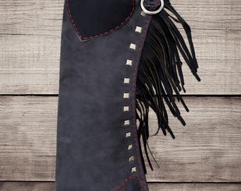 Handmade Suede Fringe Chaps: Unisex Western Riding Wear