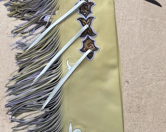 Handmade Leather Fringe Chinks, Western Riding Chaps, Rodeo Gear