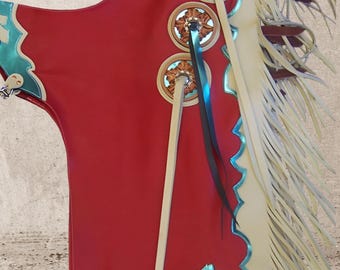 Handmade Leather Fringe Chinks, Western Suede Riding Chaps, Rodeo Gear