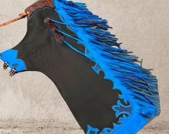 Handmade Leather Fringe Chinks, Western Riding Chaps, Rodeo Gear