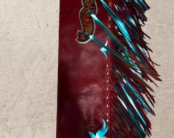 Handmade Leather Fringe Chaps, Western Suede Cowboy Rodeo Gear