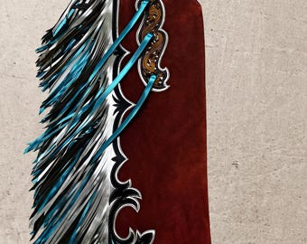 Handmade Leather Fringe Chinks, Western Suede Riding Chaps, Rodeo Gear