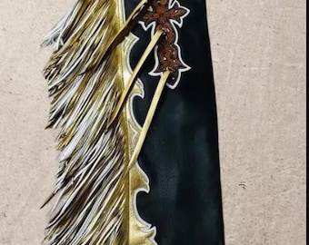 Handmade Leather Fringe Chinks, Western Riding Chaps, Rodeo Gear