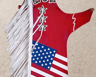 Chaps Western En Cuir Suédé à Fleurs – Faits Main Pour équitation – Taille Adulte