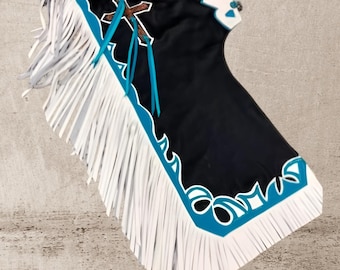 Handmade Leather Fringe Chinks, Western Suede Riding Chaps, Rodeo Gear