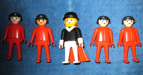 Lot of 5 Playmobil Geobra 1974 Red People and 1 Bearded Cape - Etsy