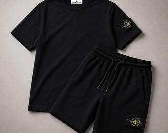 Stone Island Herren-Sommerset (T-Shirt & Shorts Set)