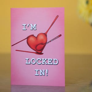 I&#39;m Locked In | JAVIE MARTZOUKAS | Funny Taskmaster Card for your Partner or Friend | Taskmaster TV Show Fan | Blank 5x7 | Eco Friendly