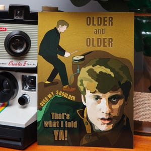 James Acaster Taskmaster 5x7 STAMPA / Citazione divertente / "Sempre più vecchio, sopra la mia spalla" / STAMPA comica per i fan di Taskmaster / Ecologico