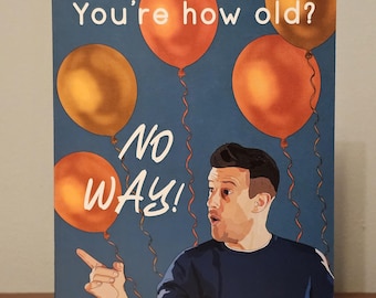 Chris Ramsey 'No Way' Taskmaster Birthday Card: Eco-Friendly 5x7 Blank Card With Envelope