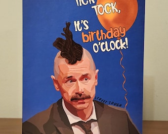 Taskmaster Birthday Card: Mike Wozniak 'Tick Tock' - Eco-Friendly 5x7 Blank Card With Envelope