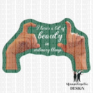 Sticker bevat veel schoonheid in gewone dingen | The Office VS | Pam Halpert | Voor fans van The Office USA | Ca. 7 x 4,5 cm, glanzend