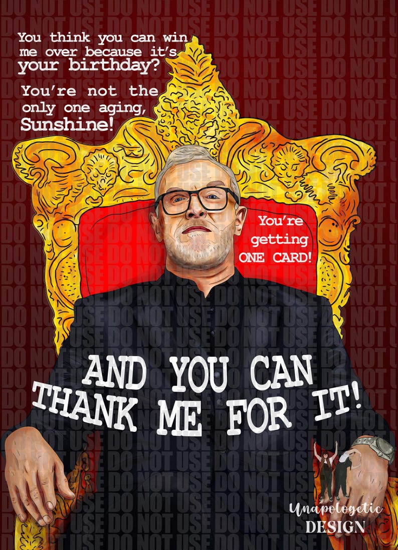 Greg Davies Taskmaster Cards - Birthday, Mother's Day, Father's Day ...