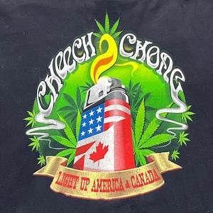 Cheech And Chong Preowned Large Band T-shirt