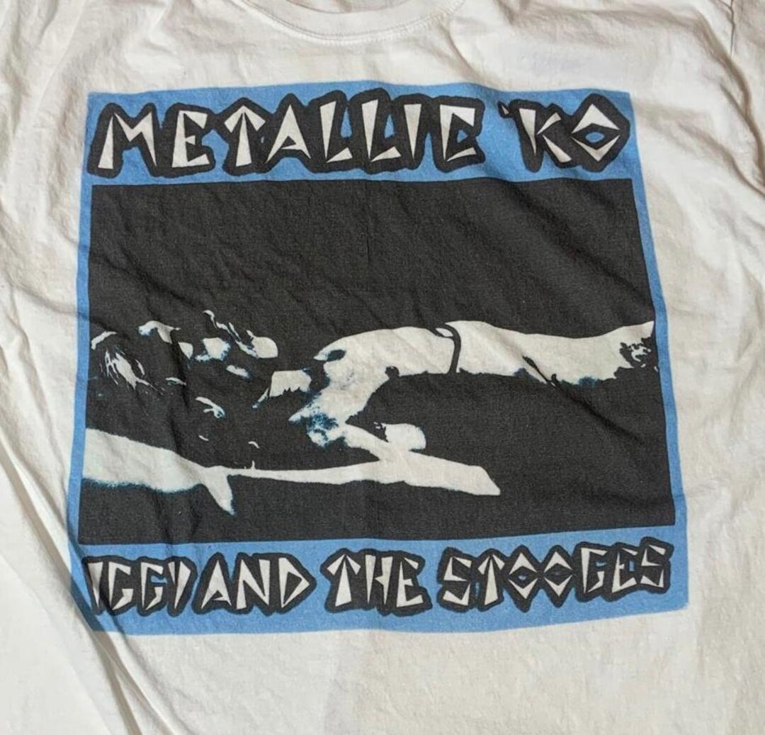 T-shirt Homme Iggy & The Stooges Wings - Modèle Officiel - Coupe Ample, Noir, 100% Coton - Neuf Avec étiquettes