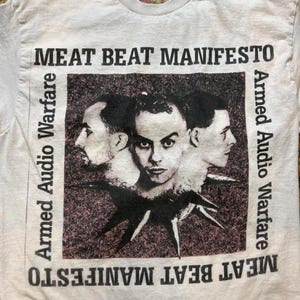 meat beat manifesto Tシャツ　ビンテージ 1991 Vintage Meat Beat Manifesto Short Sleeve Now Concert