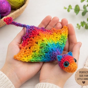 Rainbow Virkade Lovey Mönster PDF | Baby Säkerhetsfilt Virkad