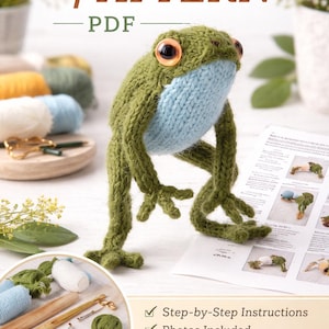 Frosch Häkelanleitung PDF, Amigurumi Plüschtier Anleitung (Anfängerfreundlich)
