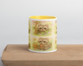 Spring Picnic Raccoon Mug