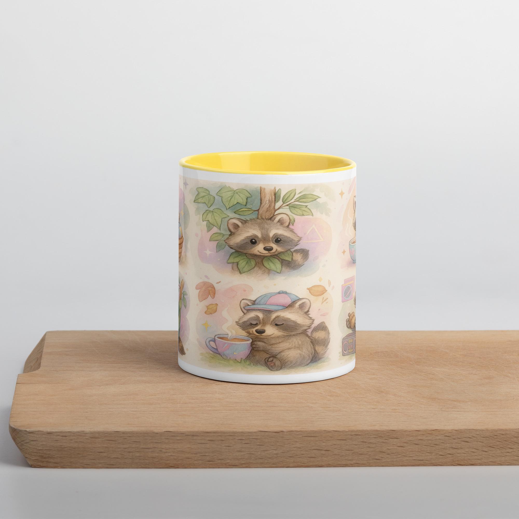 Cozy Autumn Raccoon Mug