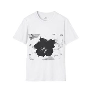 Black & White Flower Unisex Softstyle T-Shirt