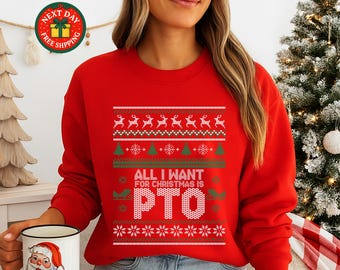 Office Ugly Christmas Sweatshirt, Funny Work Xmas PTO Tee, Coworker Gift Idea, Office Party Top, Work Gift Exchange Shirt, Holiday Humor Top