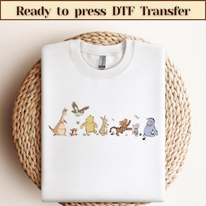 Retro Winnie The Pooh And Friends DTF Transfer, Disney Pooh Shirt, Pooh Bear Dtf, Winnie The Pooh Dtf Transfer, Disney Family Shirt