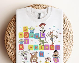 Vintage Toy Story DTF, To Infinity And Beyond, Toy Story Land DTF, Disneyland DTF, Disney Family DTF, klaar om te drukken, DTF-overdracht