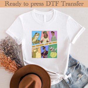 Ready to Press Princess and the Frog DTF Transfer ,Princess Tiana DTF, Princess Dtf, Tiana Dtf Transfer,Frog Dtf Transfer,Tiana and Frog Dtf