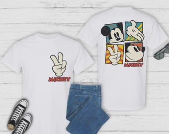 Ready to Press Disney Mickey Mouse Two-Sided DTF Transfer, Disney Funny Mickey DTF, Classic Mickey DTF Transfers, Mickey Mouse Characters