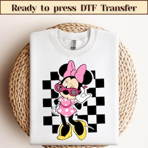Minnie Mouse Checker Beach Sunglasses Dtf, Mickey Kids Dtf, Youth Disney Dtf, Boy&#39;s Disney Dtf, Brother Sister Kids Disney Dtf