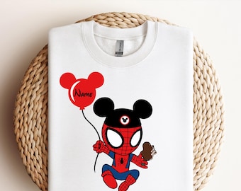 Transferencia DTF personalizada de Spiderman, orejas de Disney Spiderman DTF, Mickey Spiderman DTF, Spidey y sus increíbles amigos DTF, camiseta infantil de Disneyworld, camiseta de WDW