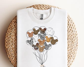 Disney Minnie Mouse Balloon DTF, Mickey Minnie DTF, Mickey Mouse Shirt, Disney Minnie Mouse Shirt, Disney Matching Shirt, Disney Balloon Tee