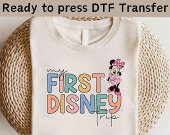 Disney Minnie Mouse My First Disney Trip DTF, Disney Minnie DTF, Disney Mickey Mouse My First Disney Trip Shirt, Mickey and Friends Shirt