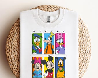 Disney Musse och vänner DTF, Disney Musse DTF, Musse Trip DTF Transfers, Musse Minnie Långben Pluto Kalle T-shirt, Musse och vänner T-shirt