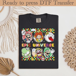Epic Universe Mario Dtf Print,Super Mario Dtf, Family Universe Park Trip Shirt Press,Disney,Epic Universe Dtf Press,How To Train Your Dradon