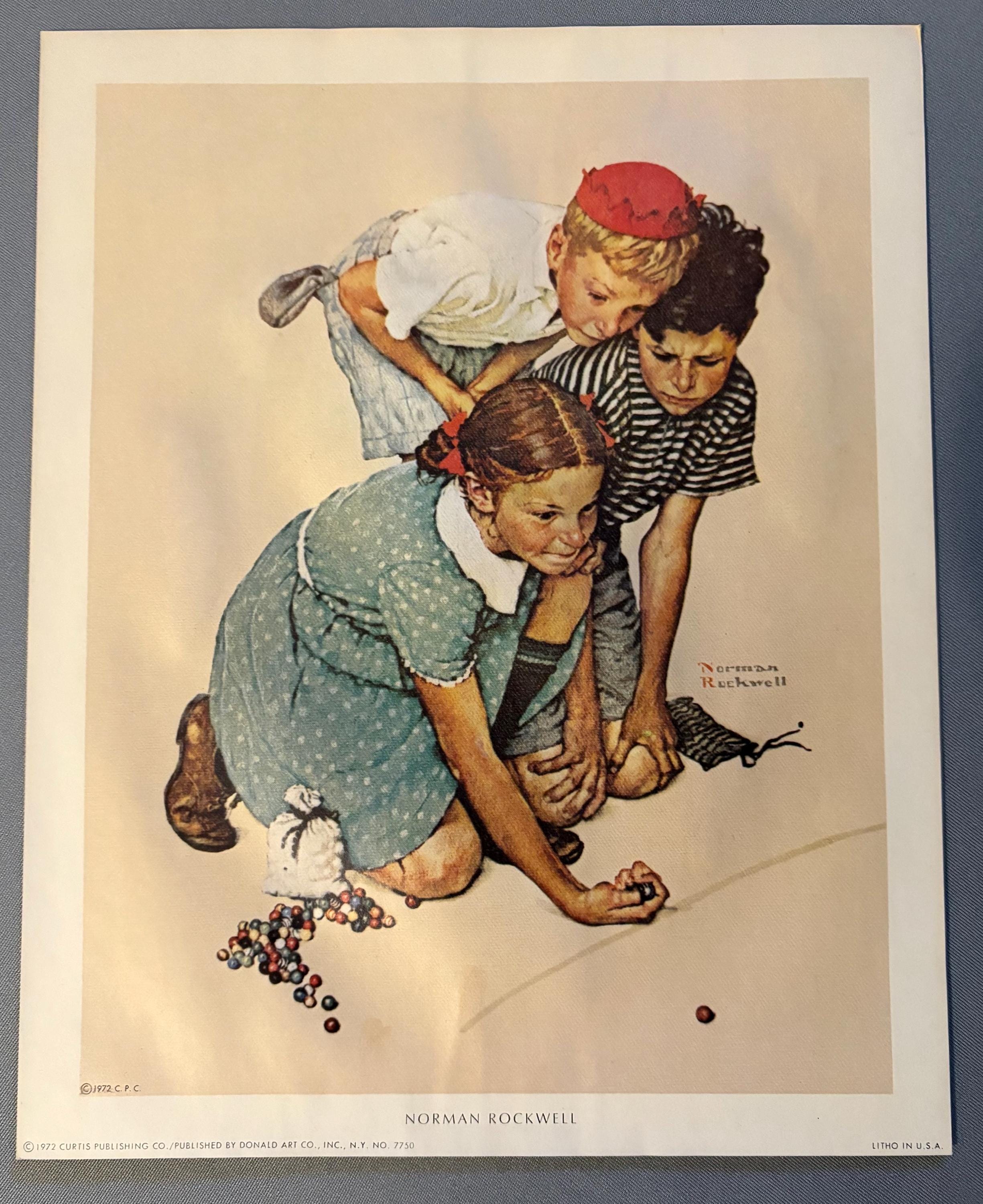 norman rockwell (直筆サイン入りリトグラフ） Lithographs by Norman Rockwell 1972 - Etsy