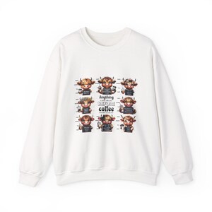 Funny Coffee Lover Crewneck Sweatshirt - Perfect for Mornings