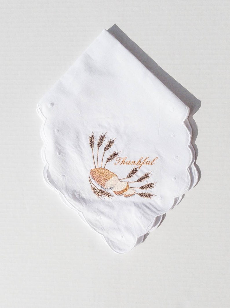 Embroidered Linen Bread Basket Liner With Bread Etsy