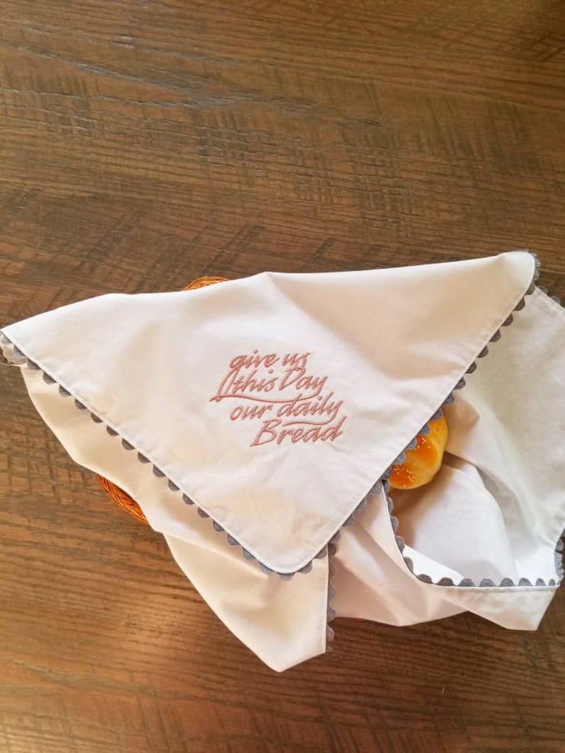 Embroidered Bread Basket Liner With Warmer give Us This Etsy