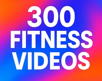 300 virale fitnessrollen, aanpasbare fitnessvideo's (digitale download)