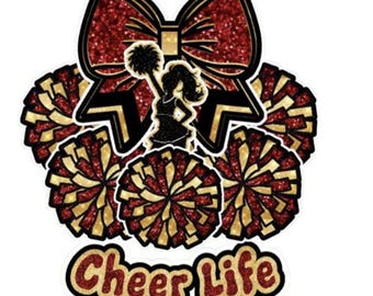 Cheerleading opstrijkbare vinylsticker, afdrukbaar met warmteoverdracht