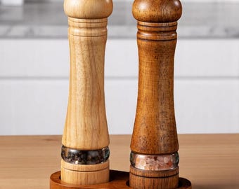Wooden Salt and Pepper Mill Grinder Premium Bamboo Wood Salt and Pepper Luxury Restaurant Grinder Housewarming Gift Perfect for Home