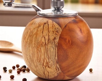Set macina sale e pepe con finitura in legno di acacia di alta qualità, set macina sale e pepe di lusso per ristoranti, regalo di inaugurazione della casa, perfetto per la casa