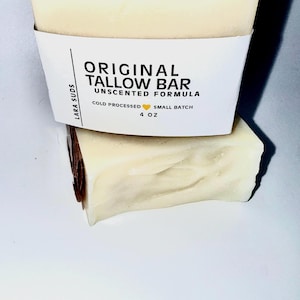 Barra de sebo de res sin perfume