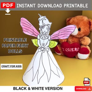 Printable Paper The Beautiful Princesses , Paper Craft Kit, Cut and Colour pages, Arts and Crafts for kids