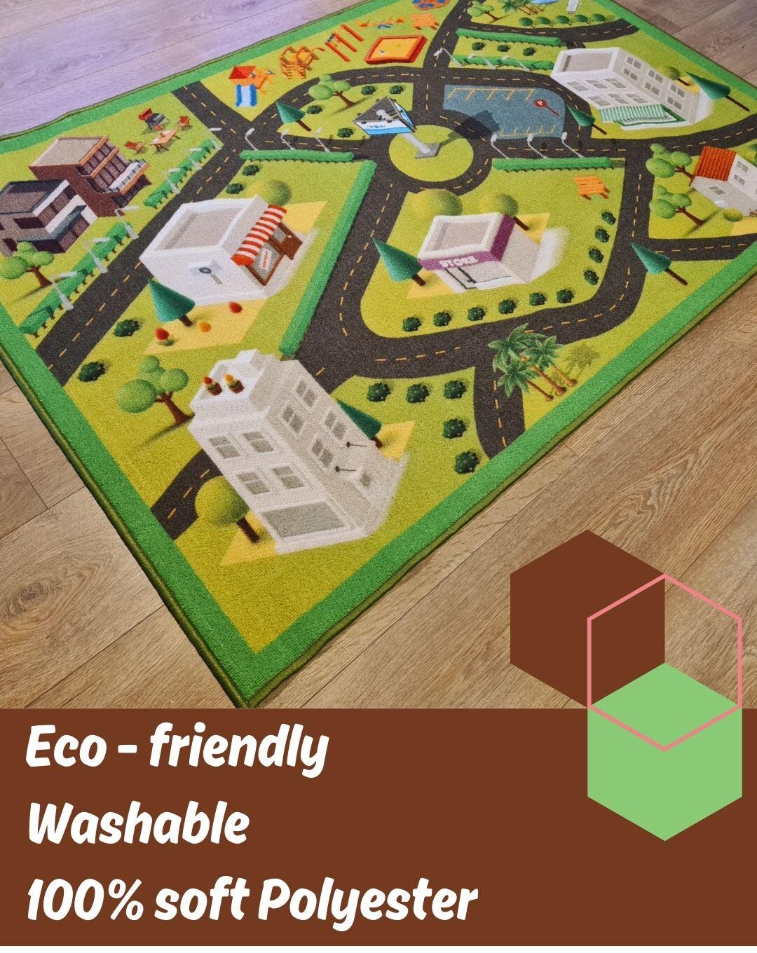 Kids Town Road Play Rug: 3D City Design - Etsy