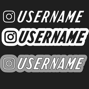instagram Username Car Sticker